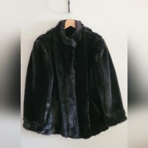 Vintage Nana Creations Rich Espresso Faux Fur Jacket